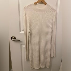Abercrombie & Fitch Cream Midi Sweater Dress Size XL